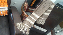 Beautiful handmade scarf, brown tones